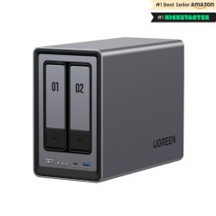Ugreen NASync DXP2800 NAS System - 2-Bay Compact Intel N100 | 8GB DDR5 | 0TB UGOS Pro - Powerful & Reliable Storage Solution